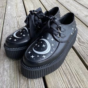 Killstar Black Creeper Platform Shoes